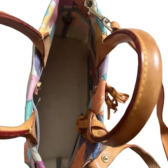 Vintage Dooney‎ & Bourke Scribble Hearts Duck Patterns Handbag
